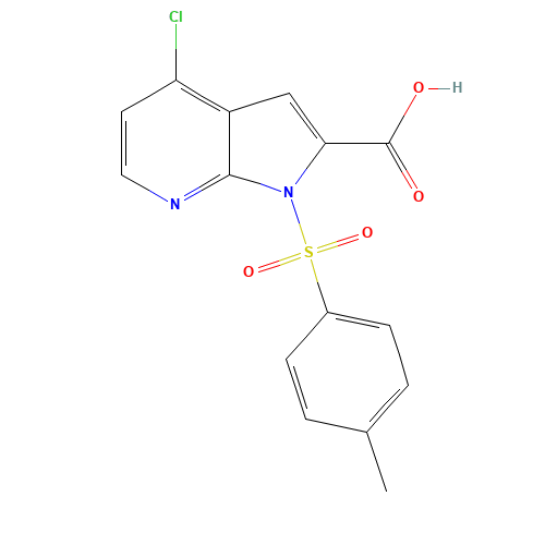 4-chloro-1-(4-methylphenyl)sulfonylpyrrolo[2,3-b]pyridine-2-carboxylic acid (CAS: 1204809-92-6) - Related Chemical Product