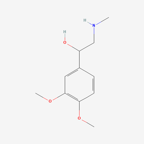 1-(3,4-dimethoxyphenyl)-2-(methylamino)ethanol (CAS: 5653-66-7) - Chemical Structure and Molecular Formula 