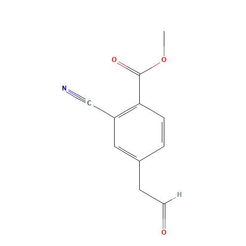 methyl 2-cyano-4-(2-oxoethyl)benzoate (CAS: 1374573-12-2) - Chemical Structure and Molecular Formula 