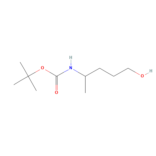 tert-butyl N-(5-hydroxypentan-2-yl)carbamate (CAS: 179412-96-5) - Chemical Structure and Molecular Formula 