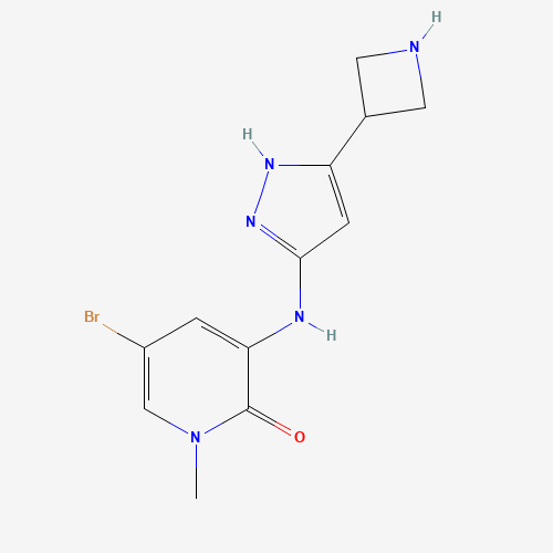 3-[[5-(azetidin-3-yl)-1H-pyrazol-3-yl]amino]-5-bromo-1-methylpyridin-2-one (CAS: 1346674-26-7) - Related Chemical Product
