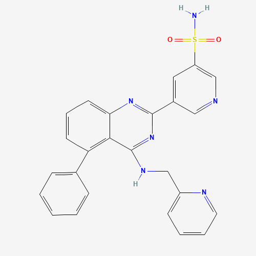 5-[5-phenyl-4-(pyridin-2-ylmethylamino)quinazolin-2-yl]pyridine-3-sulfonamide (CAS: 1272353-82-8) - Related Chemical Product