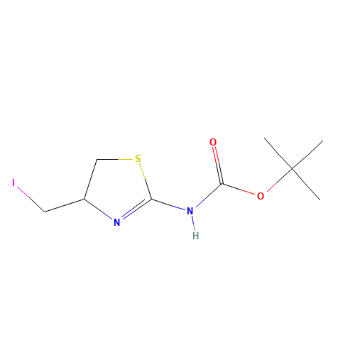 tert-butyl N-[4-(iodomethyl)-4,5-dihydro-1,3-thiazol-2-yl]carbamate (CAS: 179116-01-9) - Related Chemical Product