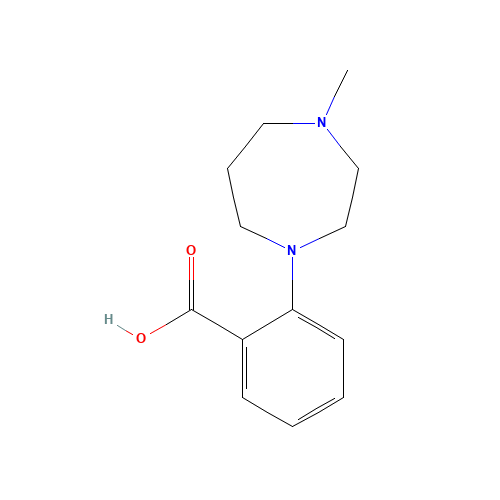 2-(4-methyl-1,4-diazepan-1-yl)benzoic acid (CAS: 921988-51-4) - Chemical Structure and Molecular Formula 