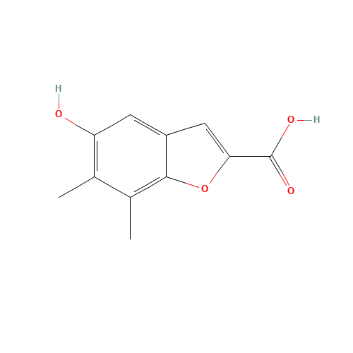 5-hydroxy-6,7-dimethyl-1-benzofuran-2-carboxylic acid (CAS: 581807-45-6) - Chemical Structure and Molecular Formula 