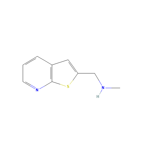N-methyl-1-thieno[2,3-b]pyridin-2-ylmethanamine (CAS: 868755-42-4) - Chemical Structure and Molecular Formula 