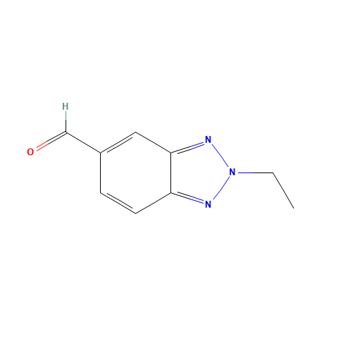 2-ethylbenzotriazole-5-carbaldehyde (CAS: 628294-68-8) - Chemical Structure and Molecular Formula 