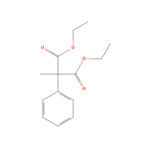 diethyl 2-methyl-2-phenylpropanedioate (CAS: 34009-61-5) - Chemical Structure and Molecular Formula 