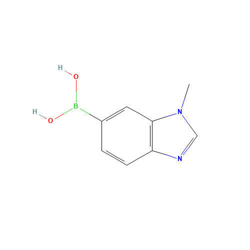 (3-methylbenzimidazol-5-yl)boronic acid (CAS: 1072945-87-9) - Chemical Structure and Molecular Formula 
