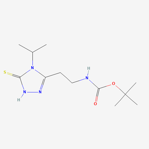 tert-butyl N-[2-(4-propan-2-yl-5-sulfanylidene-1H-1,2,4-triazol-3-yl)ethyl]carbamate (CAS: 1245806-45-4) - Related Chemical Product