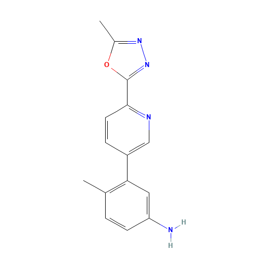 4-methyl-3-[6-(5-methyl-1,3,4-oxadiazol-2-yl)pyridin-3-yl]aniline (CAS: 1207878-12-3) - Related Chemical Product