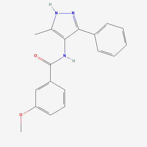 3-methoxy-N-(5-methyl-3-phenyl-1H-pyrazol-4-yl)benzamide (CAS: 645417-99-8) - Related Chemical Product