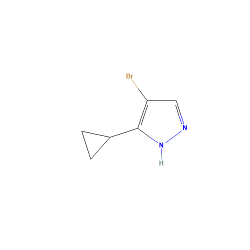 4-bromo-5-cyclopropyl-1H-pyrazole (CAS: 957345-28-7) - Chemical Structure and Molecular Formula 