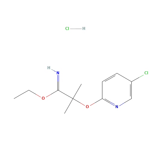 ethyl 2-(5-chloropyridin-2-yl)oxy-2-methylpropanimidate;hydrochloride (CAS: 1252672-74-4) - Related Chemical Product
