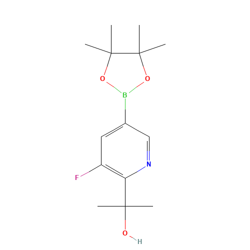 2-[3-fluoro-5-(4,4,5,5-tetramethyl-1,3,2-dioxaborolan-2-yl)pyridin-2-yl]propan-2-ol (CAS: 1319256-68-2) - Related Chemical Product