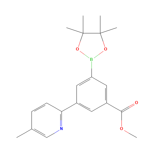 methyl 3-(5-methylpyridin-2-yl)-5-(4,4,5,5-tetramethyl-1,3,2-dioxaborolan-2-yl)benzoate (CAS: 1025699-99-3) - Related Chemical Product