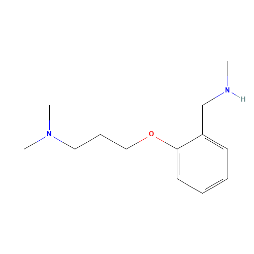N,N-dimethyl-3-[2-(methylaminomethyl)phenoxy]propan-1-amine (CAS: 910037-06-8) - Chemical Structure and Molecular Formula 