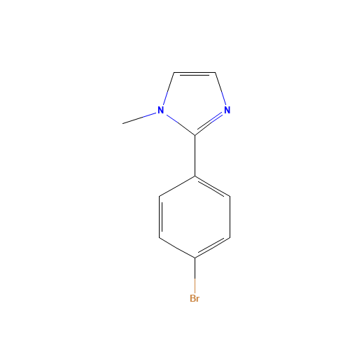 2-(4-bromophenyl)-1-methylimidazole (CAS: 176961-54-9) - Chemical Structure and Molecular Formula 