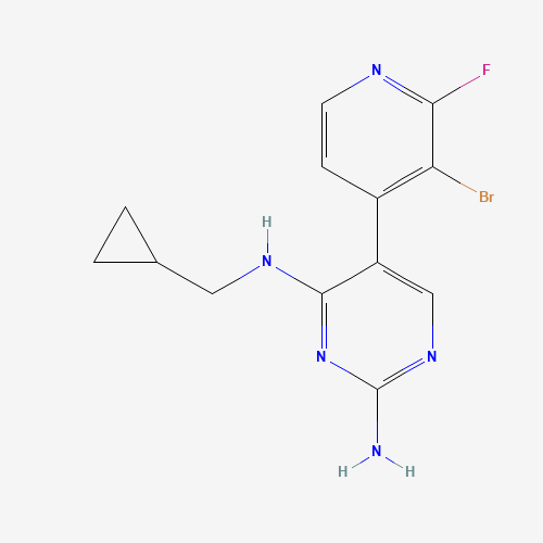 5-(3-bromo-2-fluoropyridin-4-yl)-4-N-(cyclopropylmethyl)pyrimidine-2,4-diamine (CAS: 1169699-07-3) - Related Chemical Product