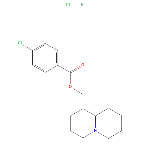 2,3,4,6,7,8,9,9a-octahydro-1H-quinolizin-1-ylmethyl 4-chlorobenzoate;hydrochloride (CAS: 362495-17-8) - Related Chemical Product