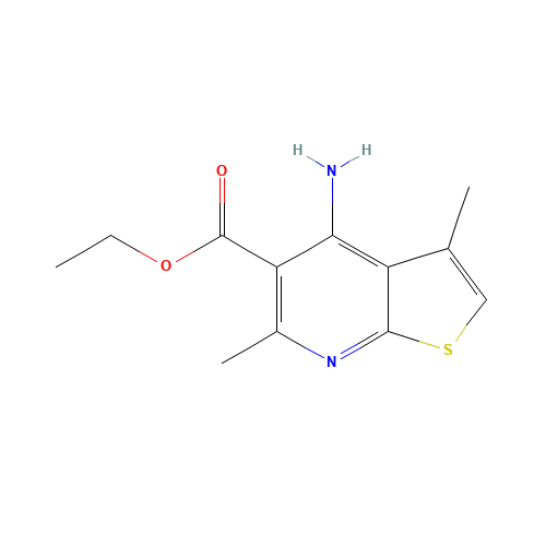 ethyl 4-amino-3,6-dimethylthieno[2,3-b]pyridine-5-carboxylate (CAS: 1312594-29-8) - Chemical Structure and Molecular Formula 