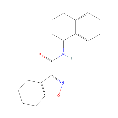 N-(1,2,3,4-tetrahydronaphthalen-1-yl)-4,5,6,7-tetrahydro-1,2-benzoxazole-3-carboxamide (CAS: 832146-09-5) - Related Chemical Product
