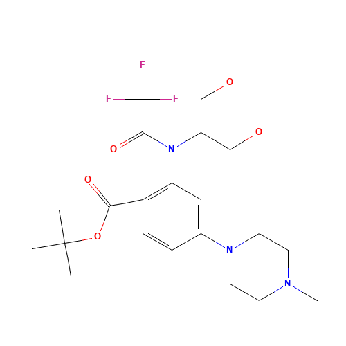 tert-butyl 2-[1,3-dimethoxypropan-2-yl-(2,2,2-trifluoroacetyl)amino]-4-(4-methylpiperazin-1-yl)benzoate (CAS: 1108746-09-3) - Related Chemical Product