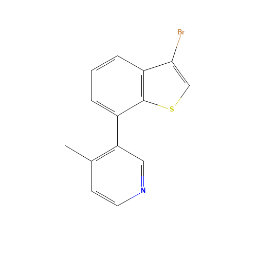 3-(3-bromo-1-benzothiophen-7-yl)-4-methylpyridine (CAS: 1428882-30-7) - Chemical Structure and Molecular Formula 