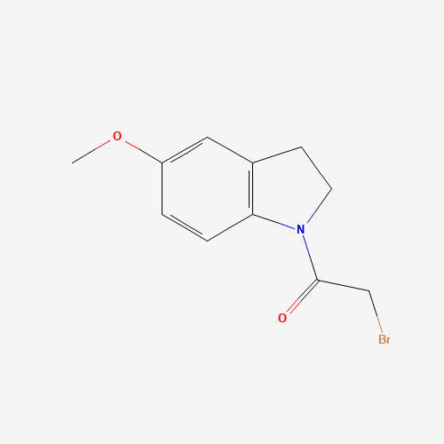 2-bromo-1-(5-methoxy-2,3-dihydroindol-1-yl)ethanone (CAS: 1116240-37-9) - Chemical Structure and Molecular Formula 