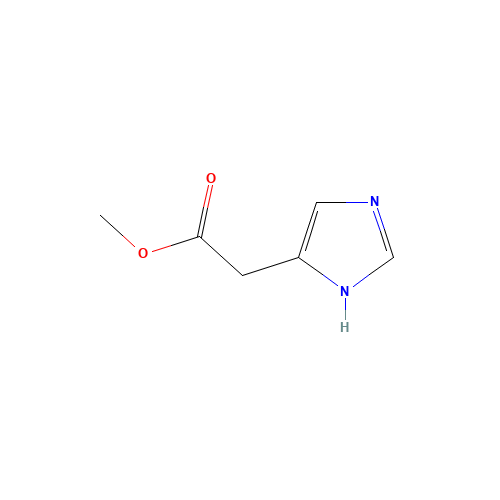 methyl 2-(1H-imidazol-5-yl)acetate (CAS: 4200-46-8) - Chemical Structure and Molecular Formula 