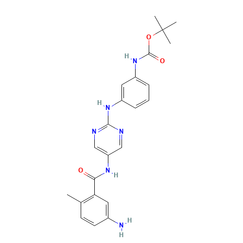 tert-butyl N-[3-[[5-[(5-amino-2-methylbenzoyl)amino]pyrimidin-2-yl]amino]phenyl]carbamate (CAS: 1613228-52-6) - Related Chemical Product