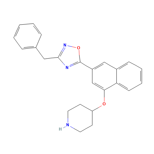 3-benzyl-5-(4-piperidin-4-yloxynaphthalen-2-yl)-1,2,4-oxadiazole (CAS: 1443208-84-1) - Related Chemical Product