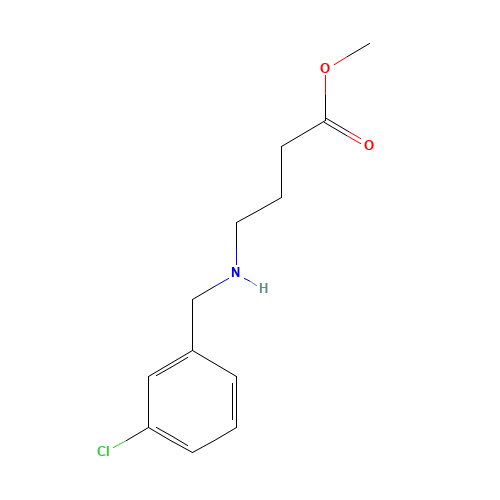 methyl 4-[(3-chlorophenyl)methylamino]butanoate (CAS: 1184480-19-0) - Chemical Structure and Molecular Formula 