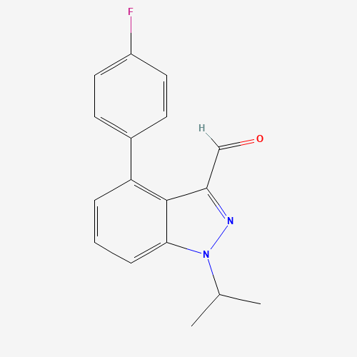4-(4-fluorophenyl)-1-propan-2-ylindazole-3-carbaldehyde (CAS: 1350760-44-9) - Related Chemical Product