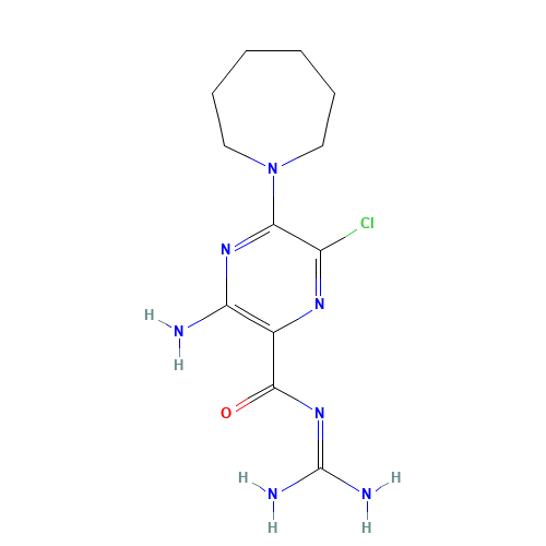 3-amino-5-(azepan-1-yl)-6-chloro-N-(diaminomethylidene)pyrazine-2-carboxamide (CAS: 1428-95-1) - Related Chemical Product