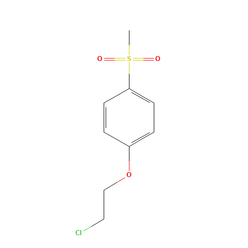 1-(2-chloroethoxy)-4-methylsulfonylbenzene (CAS: 34334-22-0) - Chemical Structure and Molecular Formula 