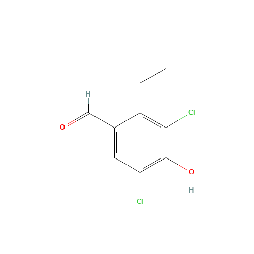 3,5-dichloro-2-ethyl-4-hydroxybenzaldehyde (CAS: 947156-31-2) - Chemical Structure and Molecular Formula 