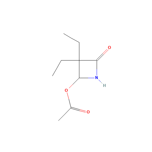 (3,3-diethyl-4-oxoazetidin-2-yl) acetate (CAS: 126997-07-7) - Chemical Structure and Molecular Formula 