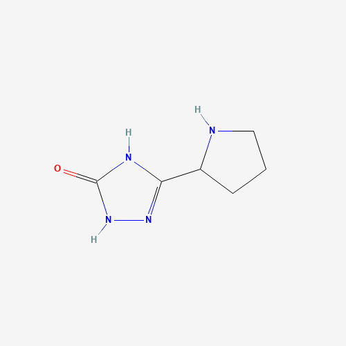 5-pyrrolidin-2-yl-1,2-dihydro-1,2,4-triazol-3-one (CAS: 933714-04-6) - Chemical Structure and Molecular Formula 