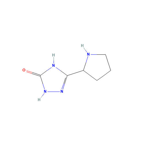 5-pyrrolidin-2-yl-1,2-dihydro-1,2,4-triazol-3-one (CAS: 933714-04-6) - Chemical Structure and Molecular Formula 