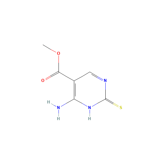 methyl 6-amino-2-sulfanylidene-1H-pyrimidine-5-carboxylate (CAS: 605684-77-3) - Chemical Structure and Molecular Formula 