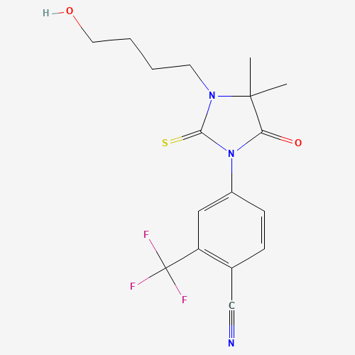 4-[3-(4-hydroxybutyl)-4,4-dimethyl-5-oxo-2-sulfanylideneimidazolidin-1-yl]-2-(trifluoromethyl)benzonitrile (CAS: 155180-53-3) - Related Chemical Product