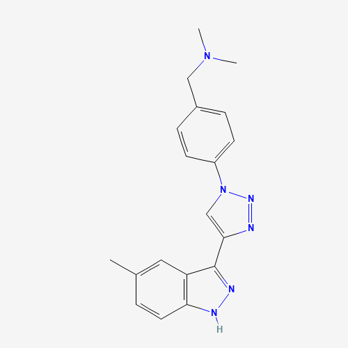 N,N-dimethyl-1-[4-[4-(5-methyl-1H-indazol-3-yl)triazol-1-yl]phenyl]methanamine (CAS: 1383702-25-7) - Related Chemical Product