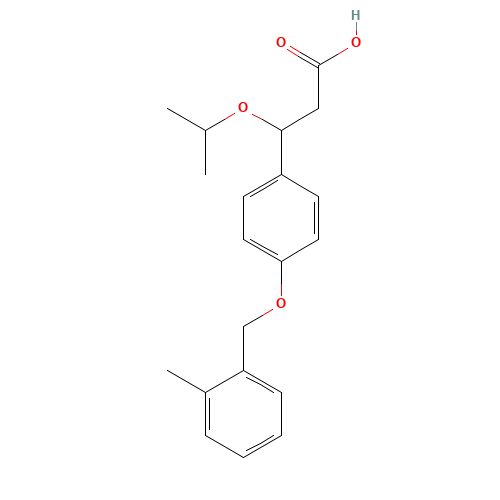 3-[4-[(2-methylphenyl)methoxy]phenyl]-3-propan-2-yloxypropanoic acid (CAS: 1202575-70-9) - Related Chemical Product