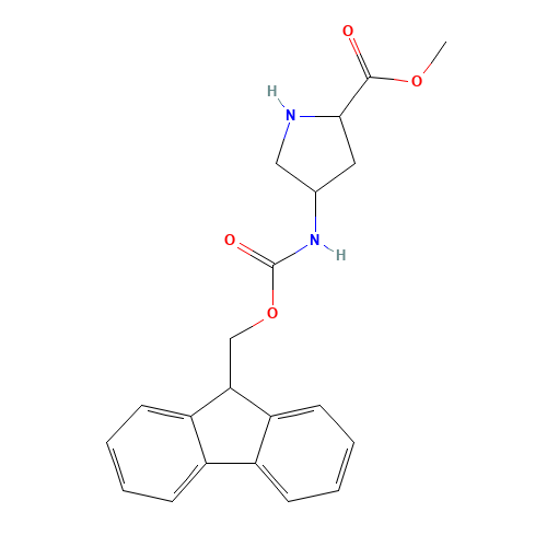 methyl 4-(9H-fluoren-9-ylmethoxycarbonylamino)pyrrolidine-2-carboxylate (CAS: 185304-44-3) - Related Chemical Product