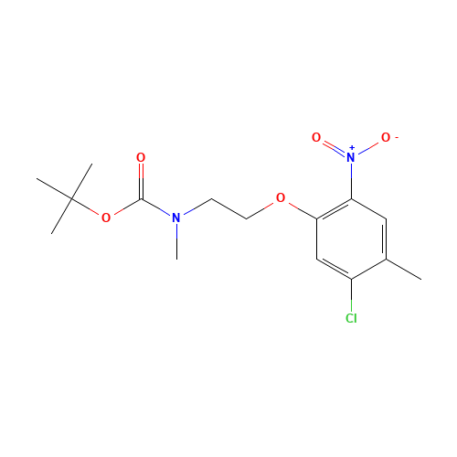 tert-butyl N-[2-(5-chloro-4-methyl-2-nitrophenoxy)ethyl]-N-methylcarbamate (CAS: 862874-04-2) - Related Chemical Product
