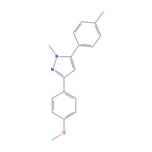 3-(4-methoxyphenyl)-1-methyl-5-(4-methylphenyl)pyrazole (CAS: 908329-93-1) - Related Chemical Product