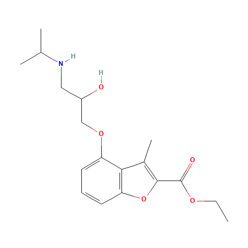 ethyl 4-[2-hydroxy-3-(propan-2-ylamino)propoxy]-3-methyl-1-benzofuran-2-carboxylate (CAS: 279231-65-1) - Related Chemical Product