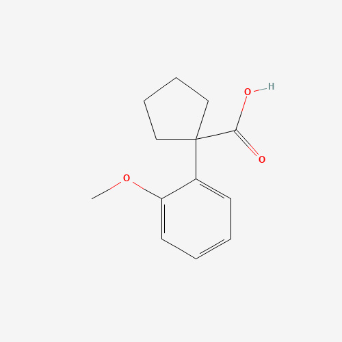 1-(2-methoxyphenyl)cyclopentane-1-carboxylic acid (CAS: 74316-88-4) - Chemical Structure and Molecular Formula 