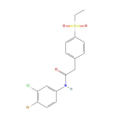 N-(4-bromo-3-chlorophenyl)-2-(4-ethylsulfonylphenyl)acetamide (CAS: 1426804-58-1) - Related Chemical Product